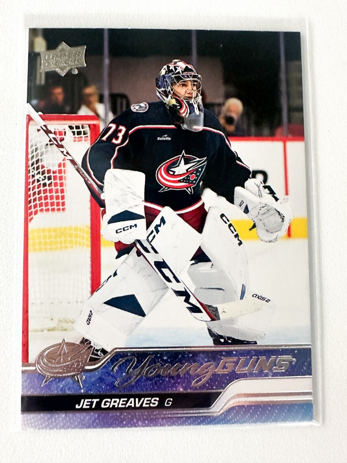 2023-24 Upper Deck Series 1 Young Guns Jet Greaves #246 Columbus Blue Jackets